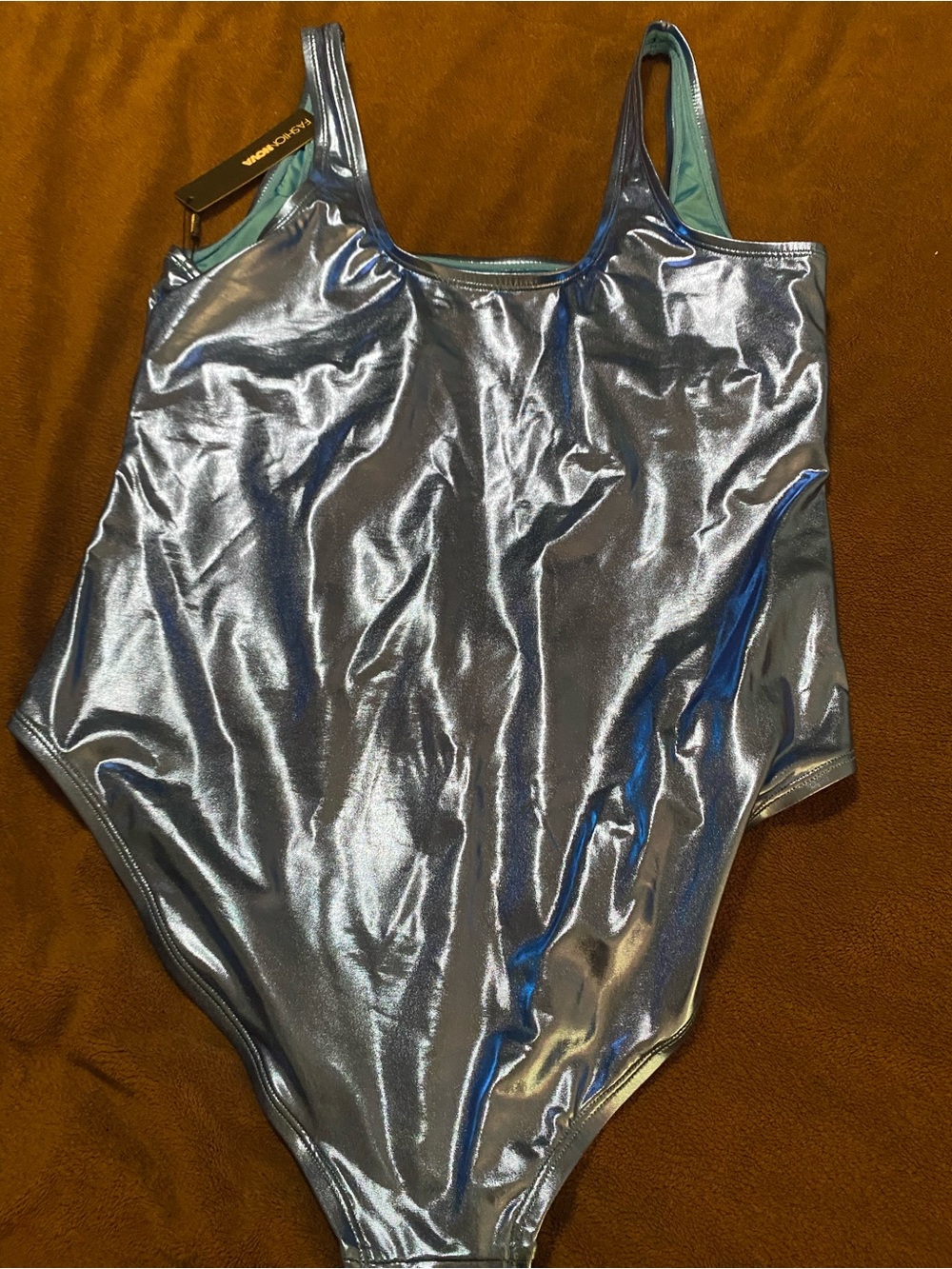 Metallic Blue Women’s  One-Piece Swimsuit